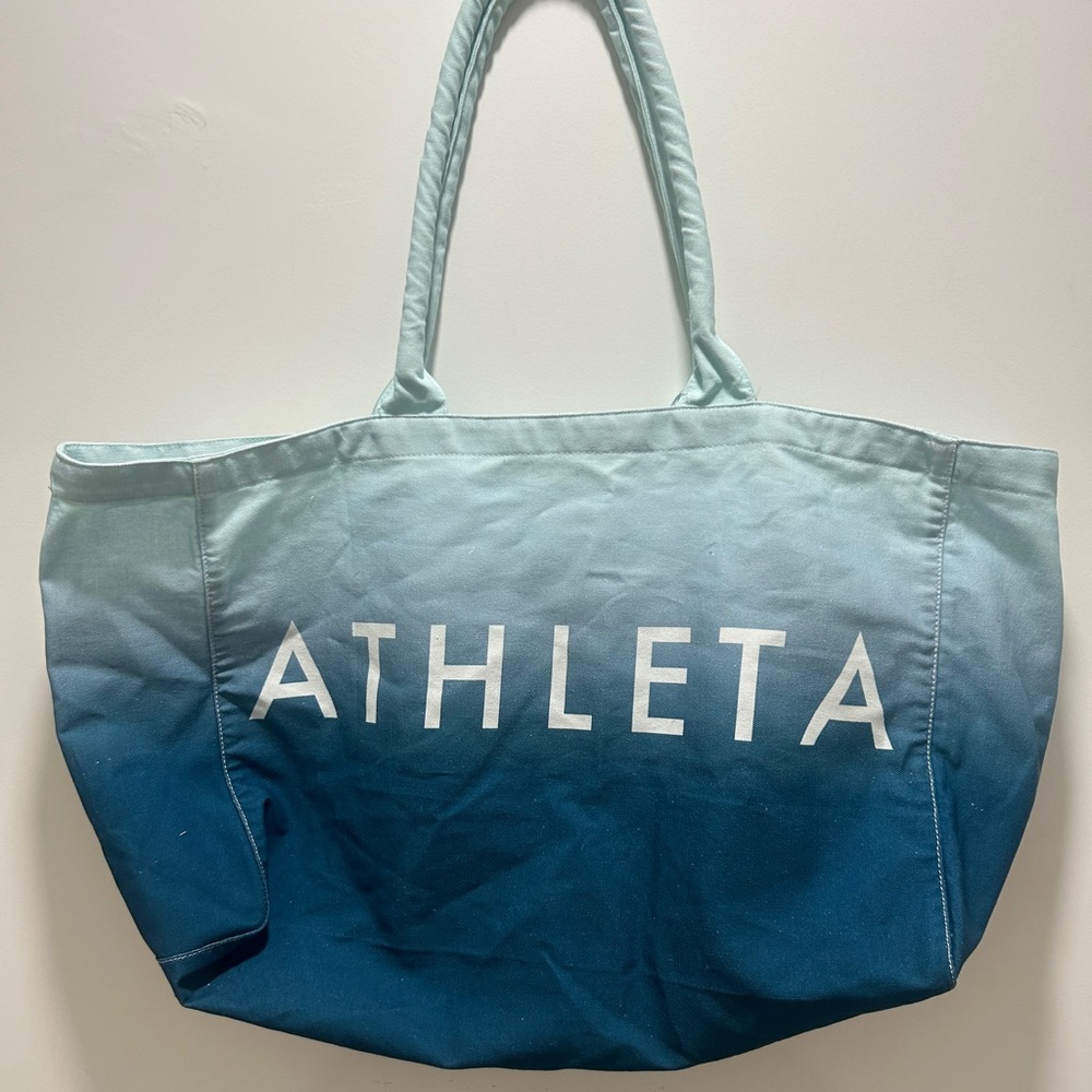 Athleta Gradient Blue Extra large Tote Bag Ombré